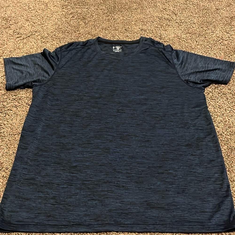 Blue and black athletic tee